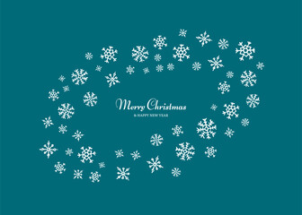 Obraz na płótnie Canvas Merry Christmas background with snowflakes