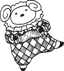 Hand Drawn Cute Animals Vector EPS File Digital Download