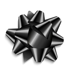 Shiny vector black gift bow