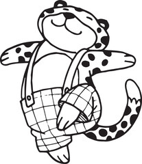 Hand Drawn Cute Animals Vector EPS File Digital Download