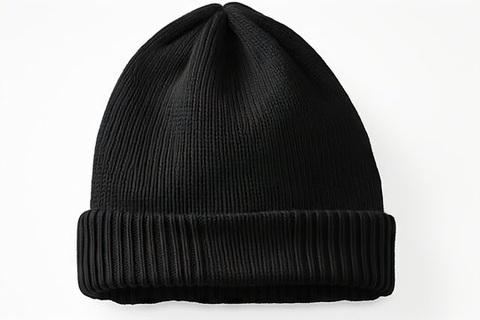 background white isolated color black beanie Blank hat cap clothing winter fashion wool warm head accessory baseball clothes object cold protection style nobody sport woolen knit up threaded adult