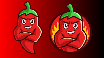 red chili pepper mascot logo chili mascot logo icon chili red chili