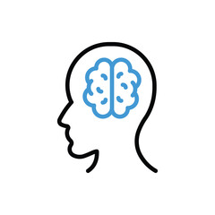 Mental Health Icon vector stock illustration.