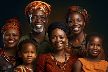 Honoring African Heritage: Collage Featuring Men, Women, and Elders - obrazy, fototapety, plakaty
