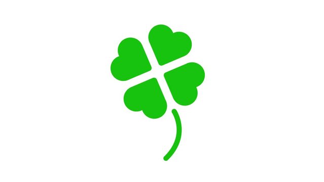 Animated clover leaf icon.