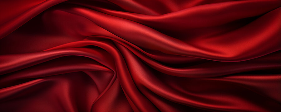 close-up red silk