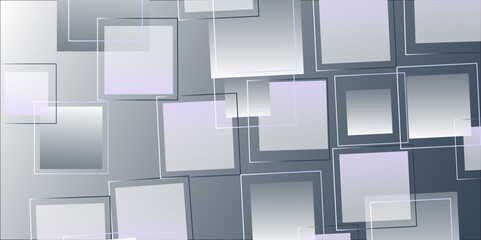 Blue and Grey Retro Style Background.Design for Web - Blank Overlapped 3D Geometric Square Shapes with Copyspace. Seamless background of rectangular shapes. Vector illustration.modern cover design.