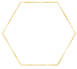 Gold hexagon frame