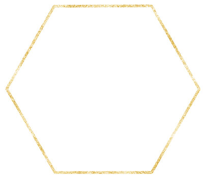 Gold hexagon frame
