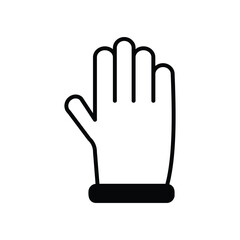 Fototapeta premium garden gloves icon with white background vector stock illustration