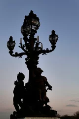Foto op Plexiglas Pont Alexandre III lampadaire du pont Alexandre III