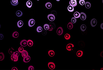 Dark Pink, Blue vector texture with disks.