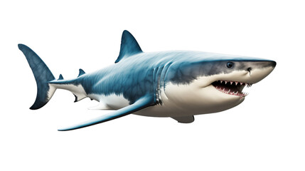 side angle view shark isolated transparent background png