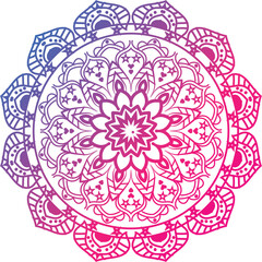 Gradient mandala on a white background