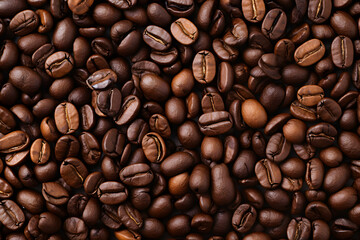 Fototapeta premium Close-Up Coffee Beans Delight - Generative AI