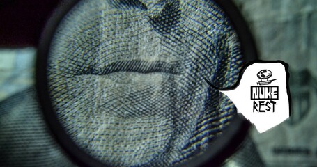 bill with a magnifying glass