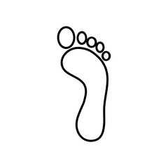 Hand drawn footprint vector 