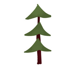 cute sparse pine tree