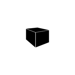 Cube box icon isolated on white background.