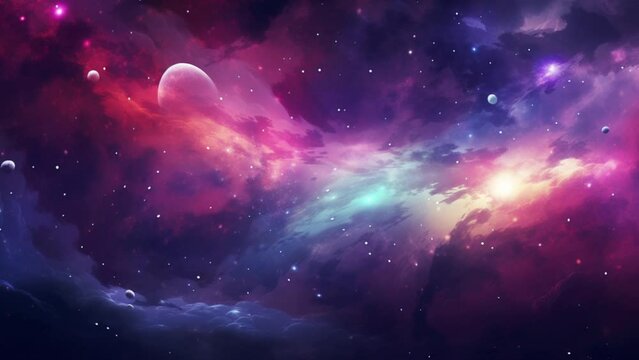 cosmic galaxy astronomy futurisctic abstract cg motion background blue purple space