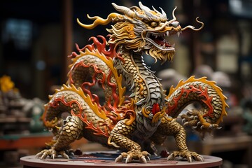 Obraz premium Stunning Chinese Dragon: Spring Festival Celebration