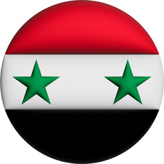 3D Flag of Syria on circle - 692956597