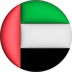 3D Flag of United Arab Emirates on circle - 692956705