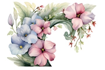 Whimsical Watercolor Flowers: Clipart for Nursery Decor