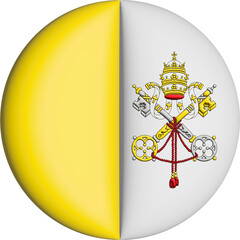 3D Flag of Vatican City on circle - 692956737