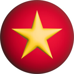 3D Flag of Vietnam on circle - 692956758