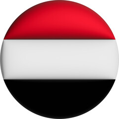 3D Flag of Yemen on circle - 692956780