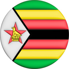 3D Flag of Zimbabwe on circle - 692956792