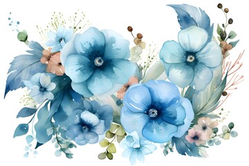 Watercolor 'G' Clipart: Vibrant Flowers for Nursery Themes