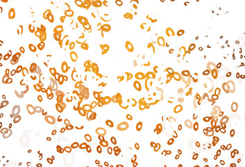 Light Yellow, Orange vector cover with spots.