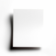blank white paper on white, Paper Card memo - obrazy, fototapety, plakaty