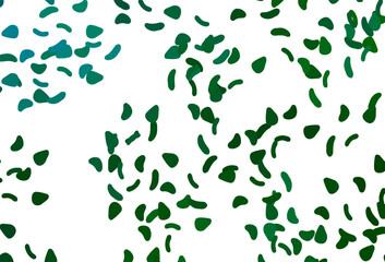 Light Blue, Green vector pattern with chaotic shapes.