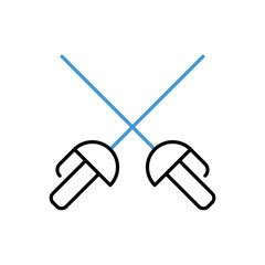 Fencing Icon vector stock illustration.