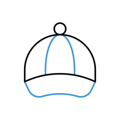 Cap Icon vector stock illustration.