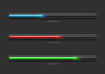 Progress loading bar. Downloading process. Concept technology. Vector illustration.