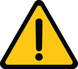 yellow warning sign vector