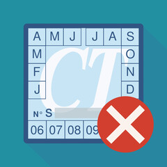 French technical inspection refused (flat design)