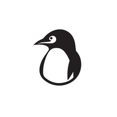 Penguin in cartoon, doodle style. Isolated 2d vector illustration in logo, icon, sketch style, Eps 10, black and white. AI Generative
