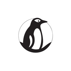 Penguin in cartoon, doodle style. Isolated 2d vector illustration in logo, icon, sketch style, Eps 10, black and white. AI Generative