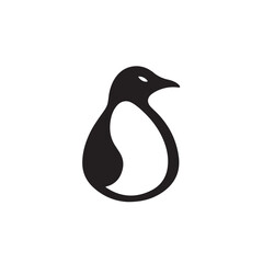 Penguin in cartoon, doodle style. Isolated 2d vector illustration in logo, icon, sketch style, Eps 10, black and white. AI Generative
