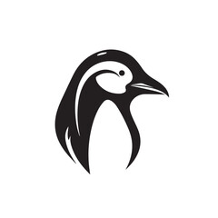 Penguin in cartoon, doodle style. Isolated 2d vector illustration in logo, icon, sketch style, Eps 10, black and white. AI Generative