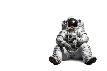 Astronaut Explorer Isolated on Transparent Background. Ai