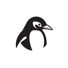 Penguin in cartoon, doodle style. Isolated 2d vector illustration in logo, icon, sketch style, Eps 10, black and white. AI Generative