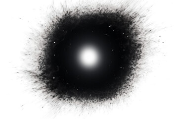 Black Hole Isolated on Transparent Background. Ai