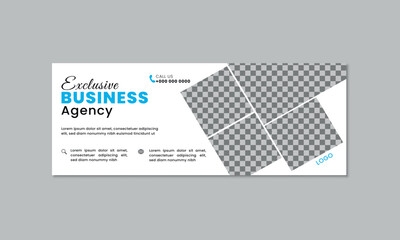 Business promotion and corporate facebook cover template, Business social media post facebook cover banner template.