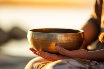 Bowl in the hands of prayer